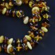 Amber mix color beads bracelet 21cm